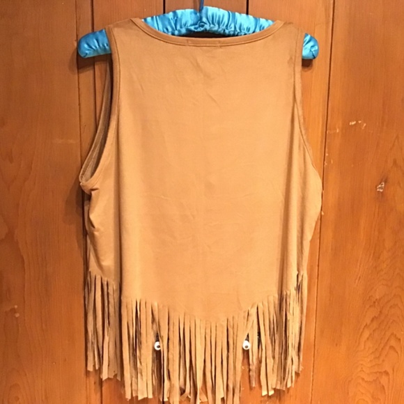 Moonchild Tank Top with Fringe Size M Brown - Picture 5 of 7
